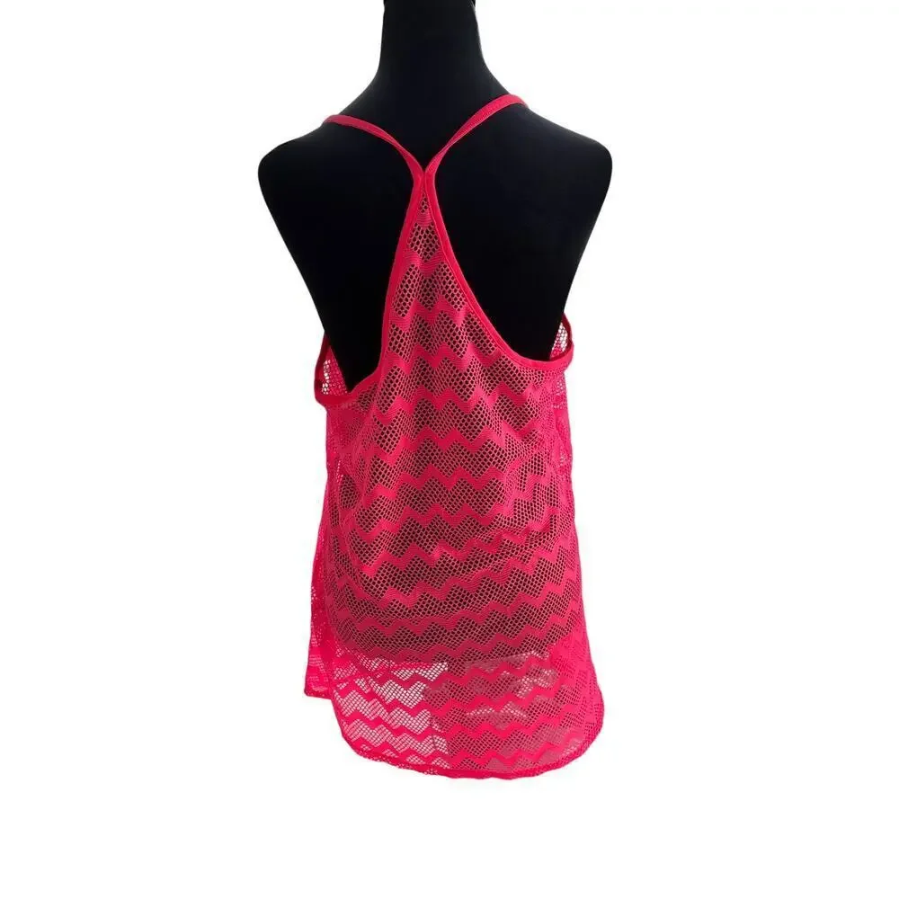 Victoria’s Secret PINK Neon Crochet Swim Cover Up Y2K M